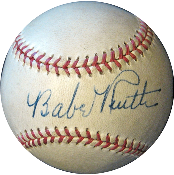 Gorgeous Babe Ruth Single-Signed Baseball 