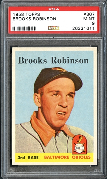 1958 Topps #307 Brooks Robinson PSA 9 MINT