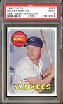 1969 Topps #500 Mickey Mantle Last Name in Yellow PSA 9 MINT
