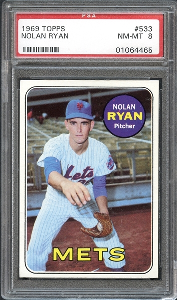 1969 Topps #533 Nolan Ryan PSA 8 NM/MT