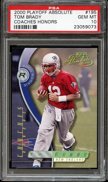 2000 Playoff Absolute Coaches Honors #195 Tom Brady 279/300 PSA 10 GEM MINT