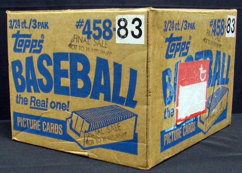 1983 Topps Baseball Unopened Rack Pack Case