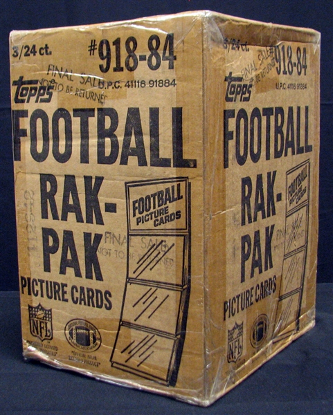 1984 Topps Football Unopened Rack Pack Case