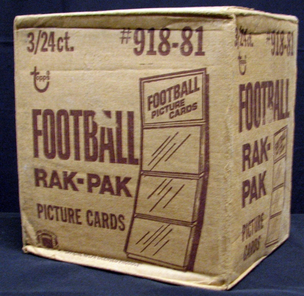 1981 Topps Football Unopened Rack Pack Case