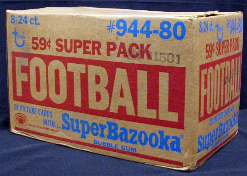 1980 Topps Football Unopened Super Cello Box Case