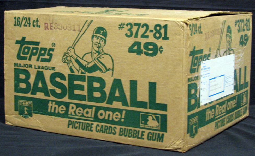 1981 Topps Baseball Unopened Cello Box Case
