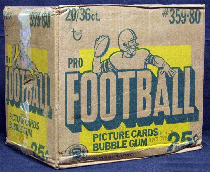 1980 Topps Football Unopened Wax Box Case