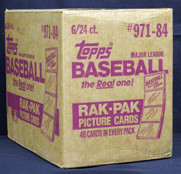 1984 Topps Baseball Unopened Rack Pack Case