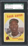 1959 Topps #380 Hank Aaron SGC 40 VG 3