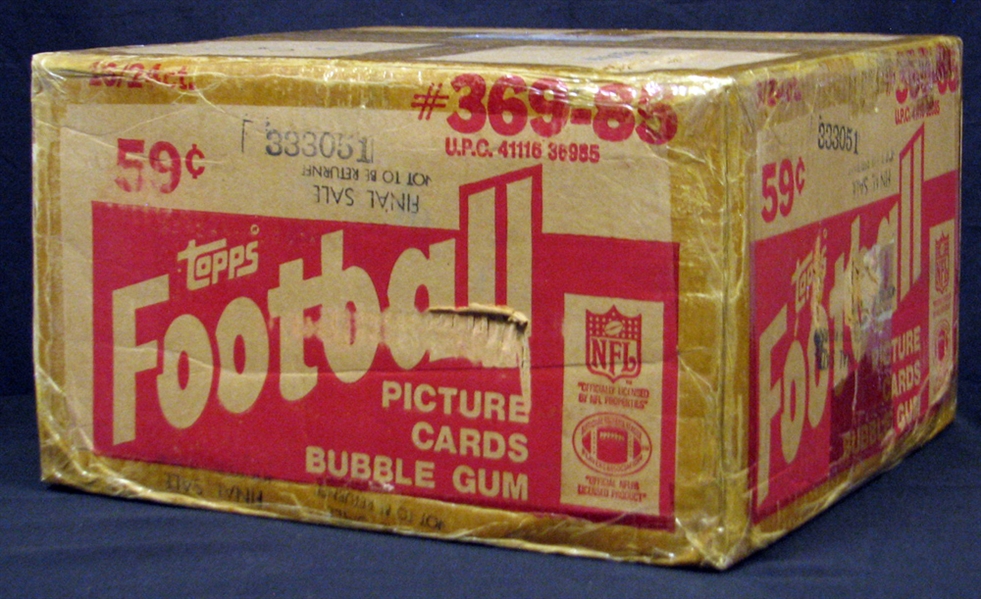 1985 Topps Football Unopened Cello Box Case
