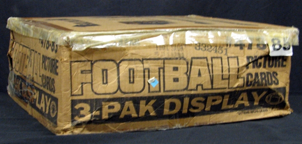 1985 Topps Football Unopened Rack Pack Case