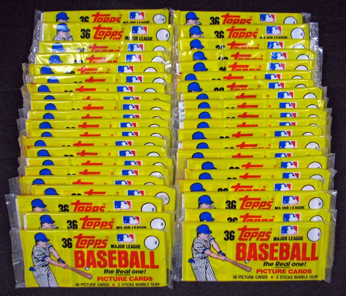1982 Topps Baseball Unopened Rack Pack Group of (41) 