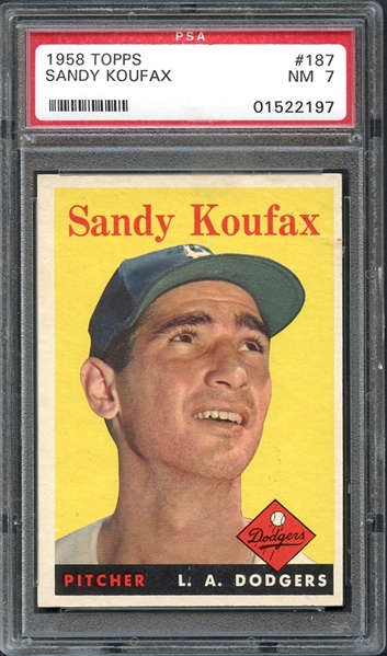 1958 Topps #187 Sandy Koufax PSA 7 NM