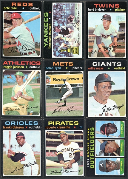 1971 Topps Baseball Complete Set with Variations