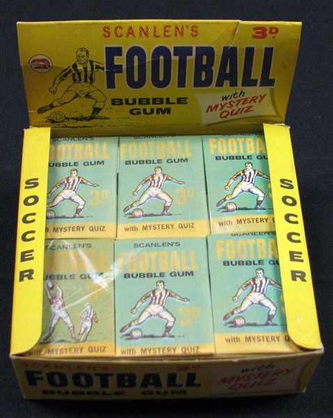 1965 Scanlens Football 6-Pack Display Box Salesmans Sample