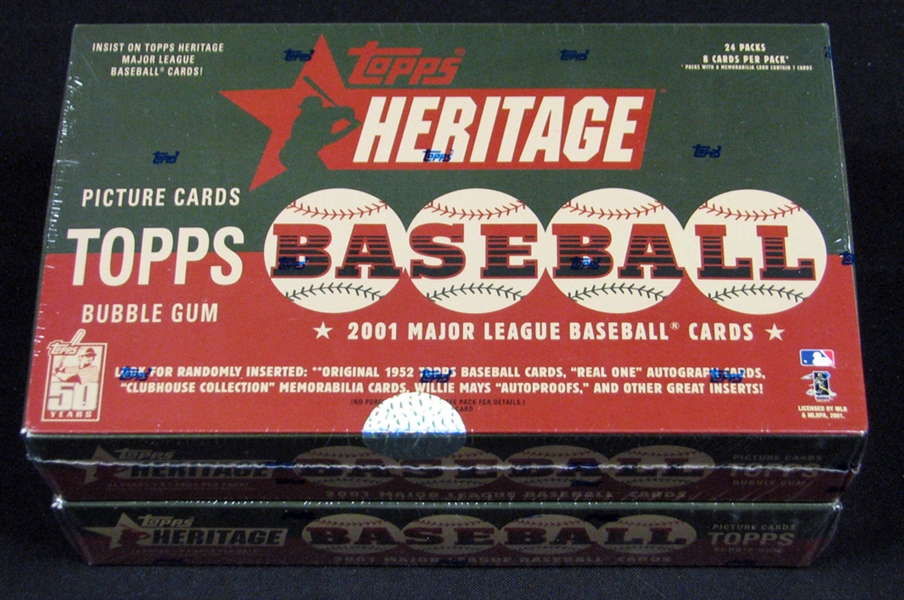 2001 Topps Heritage Baseball Hobby Box Group of (2)