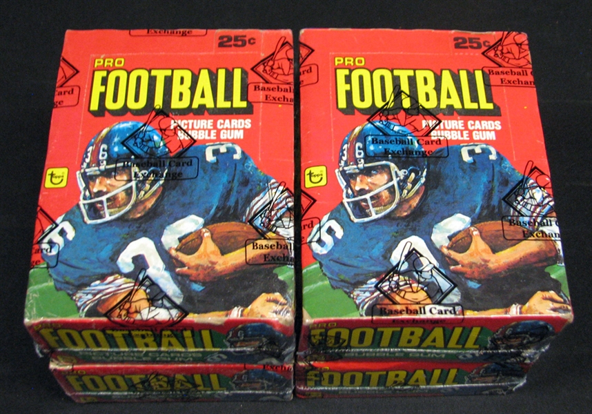 1980 Topps Football Unopened Wax Box Group of (4) BBCE