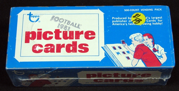 1981 Topps Football Unopened Vending Box 