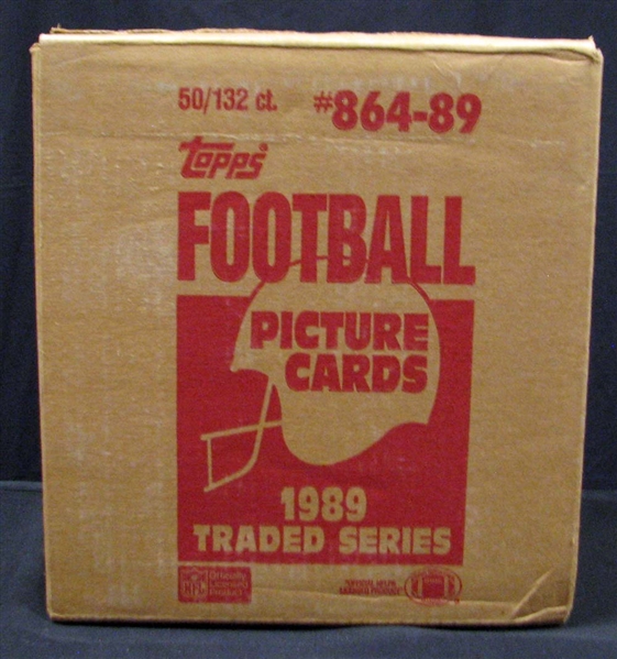 1989 Topps Football Traded Series Full Unopened 50-Set Case