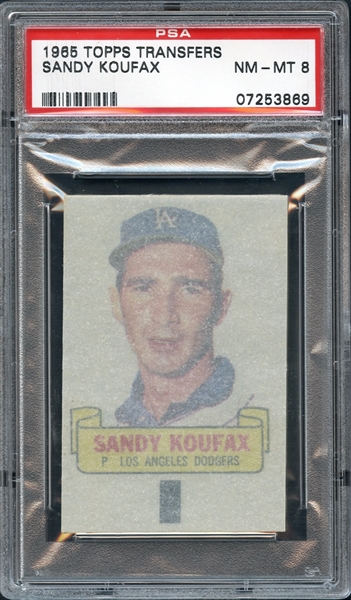 1966 Topps Rub Offs Sandy Koufax PSA 8 NM/MT