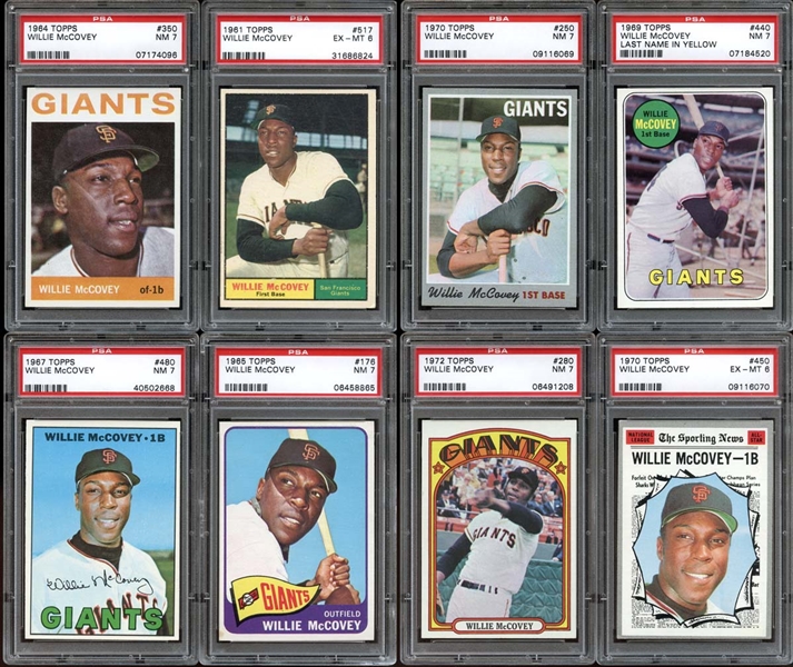 1960s-1980 Willie McCovey Group of (17) All PSA Graded