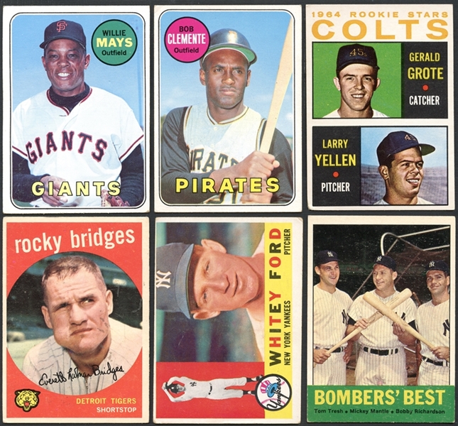 1910s - 1960s Star and HOF Group of (7) with Mays and Clemente