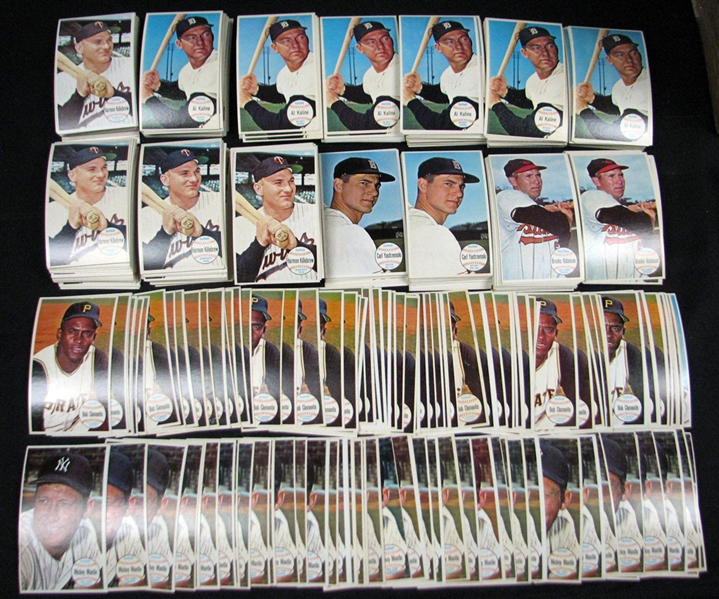 Massive Horde of over (1700) 1964 Topps Giants Featuring Huge Quantities of Mantle, Clemente, Kaline, Spahn, Killebrew and Yaz
