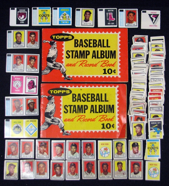 1962 Topps Stamps Large Group of Approximately (300) Assorted with Stars and HOFers
