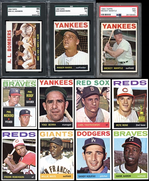 1964 Topps Baseball High Grade Complete Set with Graded Cards