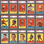 1957-58 Topps Hockey Complete Set Completely PSA Graded #10 on PSA Set Registry