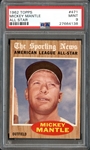 1962 Topps #471 Mickey Mantle All Star PSA 9 MINT