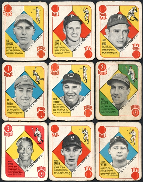 1951 Topps Red Back Partial Set 29/52 with (2) Wrappers