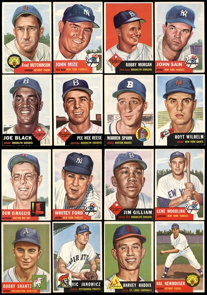 1953 Topps Baseball Partial Set 165/274 With (109) Extras