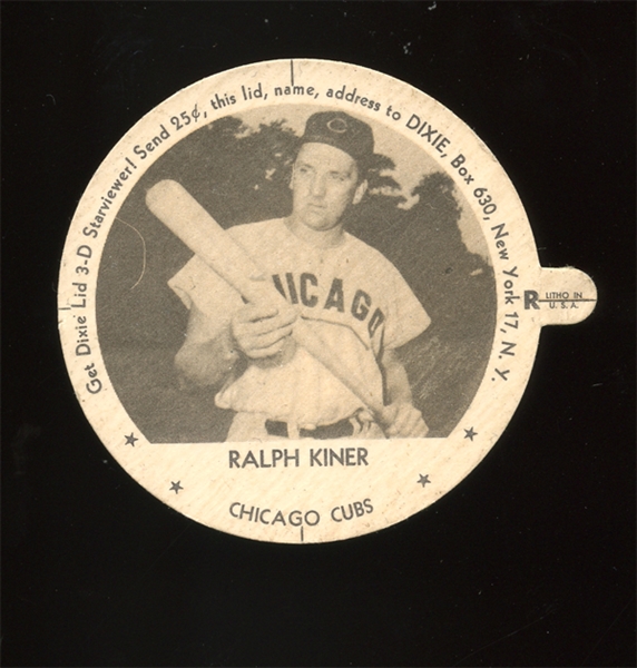 1954 Dixie Lids Ralph Kiner