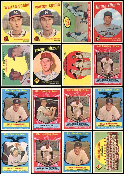 1959 Topps Group of (85) with Many High Numbers