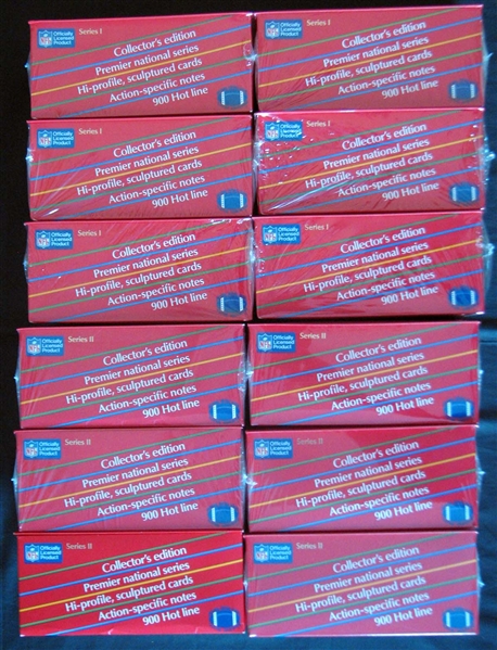 1990 Action Packed Football Unopened Wax Box Group of (12) 