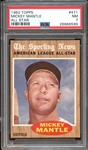 1962 Topps #471 Mickey Mantle All Star PSA 7 NM