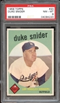 1959 Topps #20 Duke Snider PSA 8 NM/MT