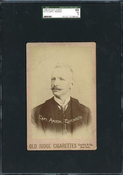 1888-89 Old Judge N173 Cap Anson Cabinet SGC 60 EX 5