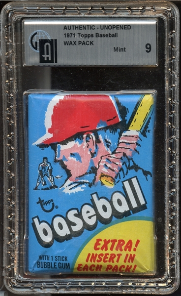 1971 Topps Baseball Wax Pack GAI 9 MINT