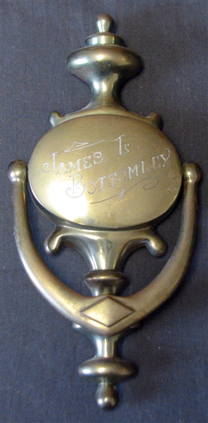 Jim Bottomleys Personal Engraved Doorknocker