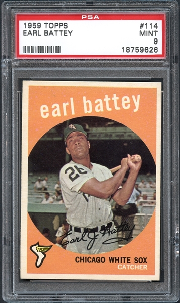 1959 Topps #114 Earl Battey PSA 9 MINT
