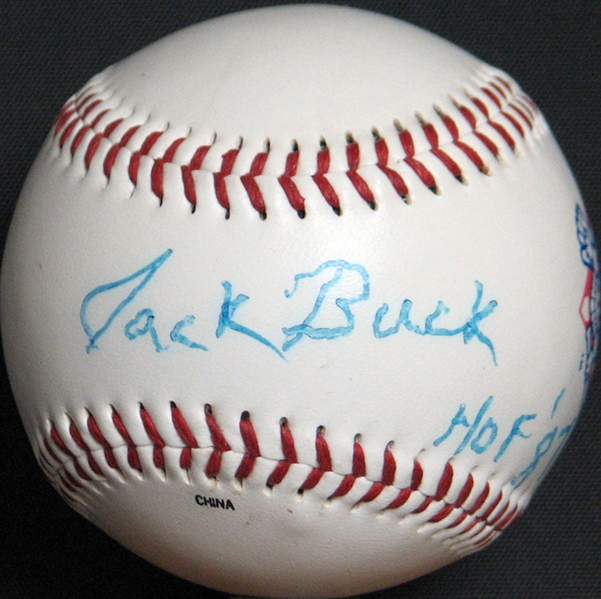 Jack Buck Single-Signed ONL (Coleman) Ball JSA