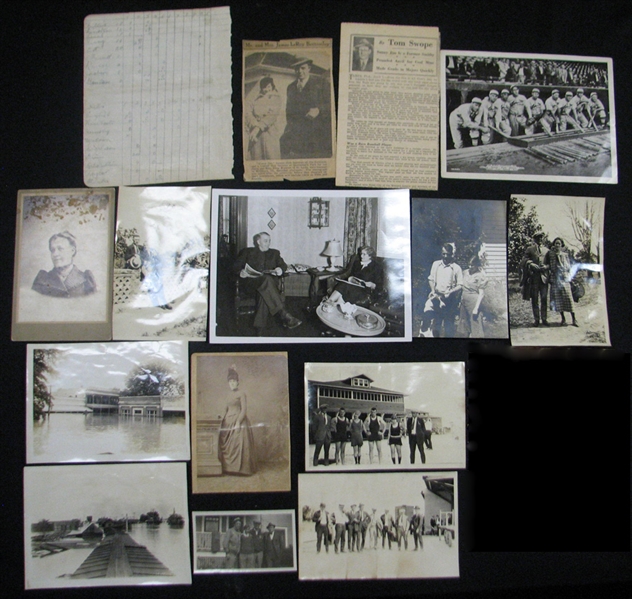 Collection of (16) Photographs and Other Items From the Jim Bottomley Collection Featuring Bottomley and His Wife