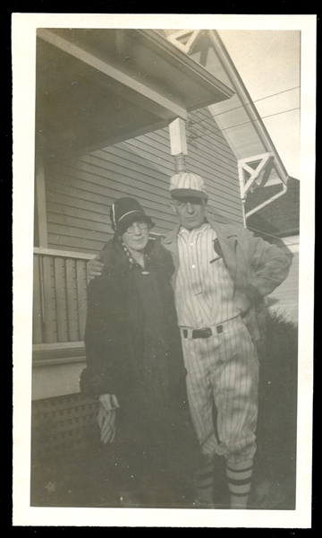 Photo of Jim Bottomley in Cardinals Uniform With His Wife Betty