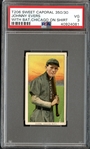 1909-11 T206 Sweet Caporal 350/30 Johnny Evers, With Bat, Chicago on Shirt PSA 3 VG