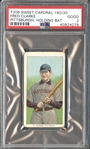 1909-11 T206 Sweet Caporal 150/30 Fred Clarke, Pittsburgh, Holding Bat PSA 2 GOOD