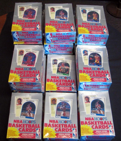 1989-90 Hoops Basketball Series 2 Lot of (17) Full Unopened Wax Boxes