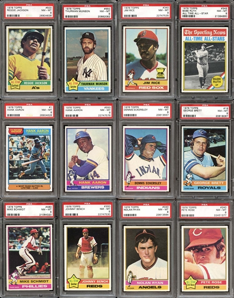 1976 Topps Baseball Complete Set with Many PSA Graded