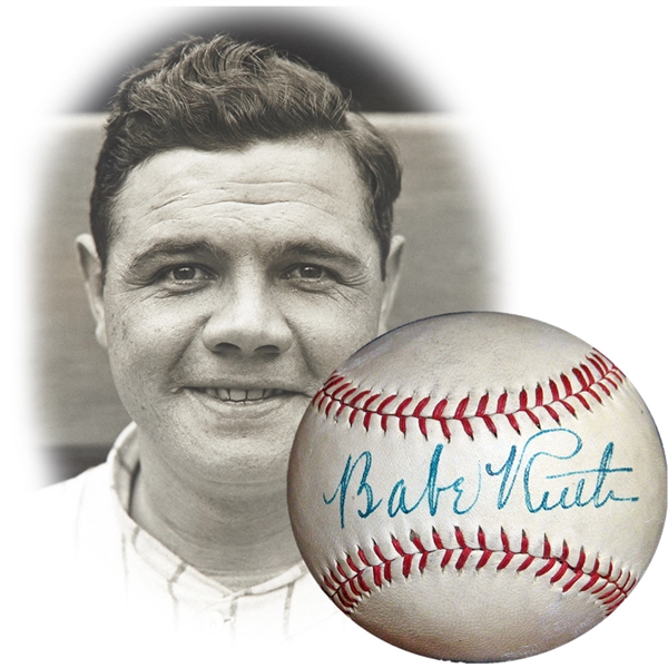 Spectacular Babe Ruth Single-Signed Baseball 